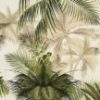 Vintage card with pathway, palm tree to Samui Beach